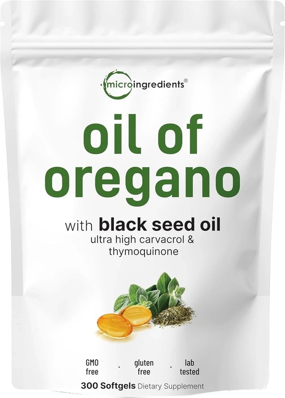 2 in 1 Oil of Oregano & Black Seed Softgels Count with Carvacrol,Immune Support gallery