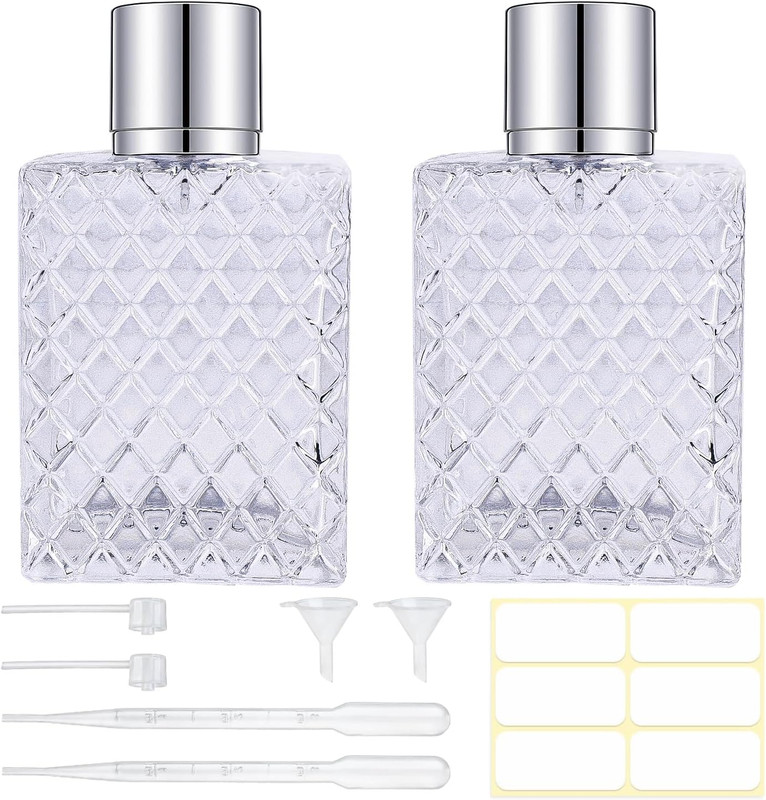 100Ml/3.4Oz Glass Perfume Atomizer Bottles, 2Pcs Refillable Empty Perfume Bottle gallery