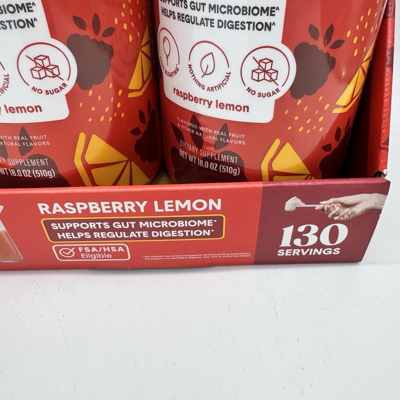 8 X Bellway Super Fiber + Fruit Psyllium Husk Raspberry Lemon 18 oz Each Fast gallery