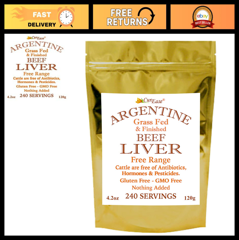 Grass-Fed Beef Liver Powder – Argentine, Undefatted, 4.2 oz, 240 Servings, Nutri