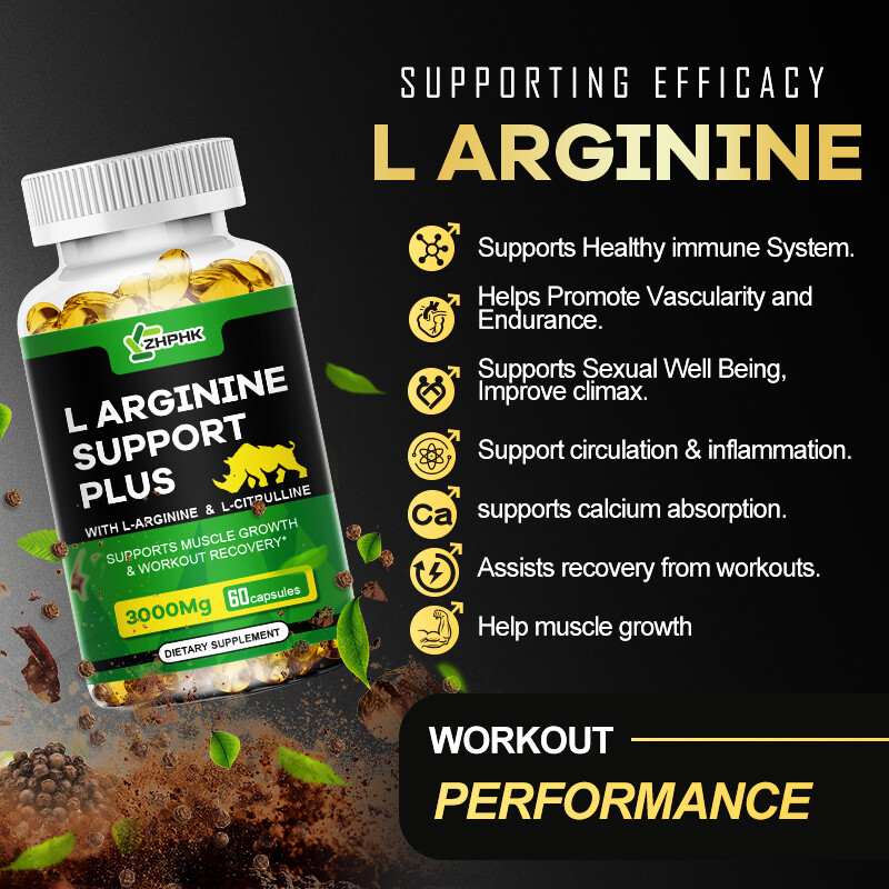 L-Arginine 120 Nitric Oxide,Testosterone Booster,Energy Support Capsules 3000 mg gallery