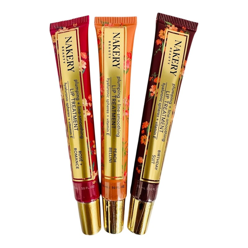 NAKERY Beauty Lip Treatment, Set of 3 Plumping & Line Smoothing-Brand New Sealed gallery
