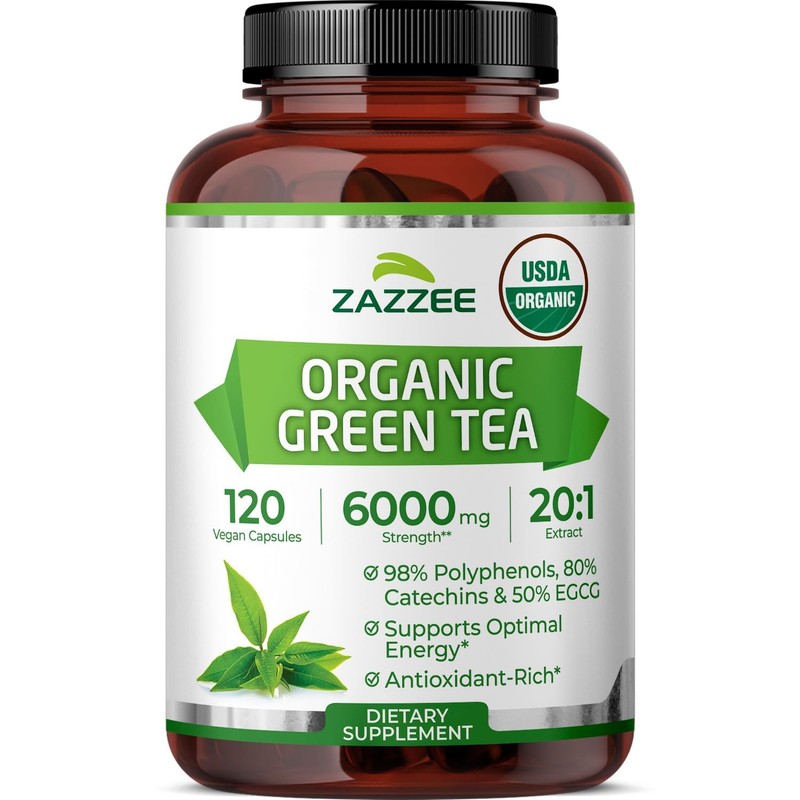 Organic Green Tea 20:1 Extract, 50% EGCG, 98% Polyphenols, 80% Catechins, 120…