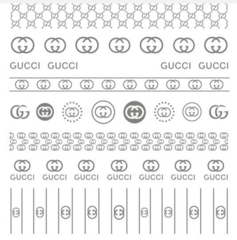 NWT NAIL ART DESIGN SELF-SEAL STICKERS N°43 SOLID SILVER! gallery