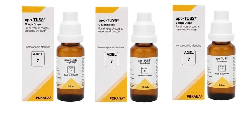 ADEL 7 Cough Drops Pack of 3 Natural Homeopathic Remedy for Throat & Lungs