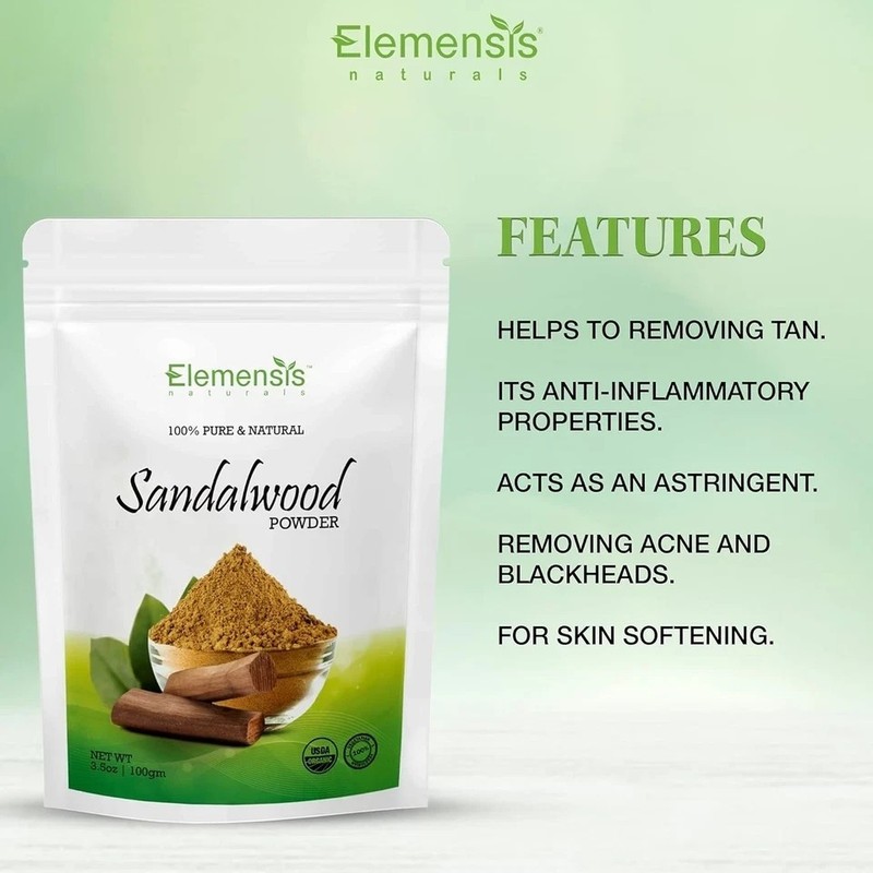 Elemensis Naturals Sandalwood Powder 100g gallery
