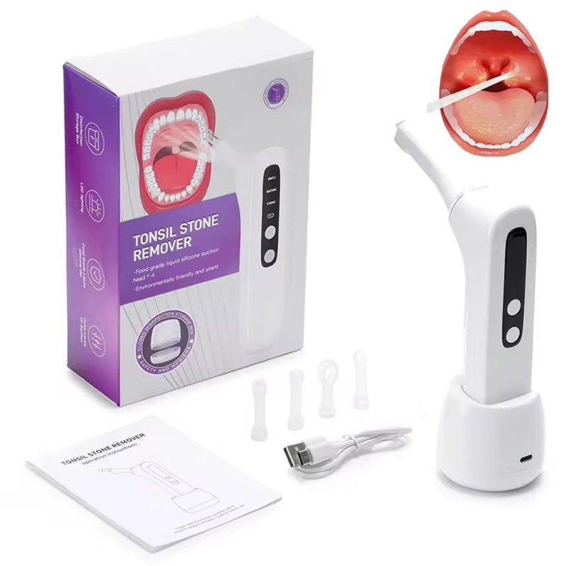 Electronic Vacuum Tonsil Stone Remover Kit LED Light 3 Mode Tonsil Stone Cleaner gallery