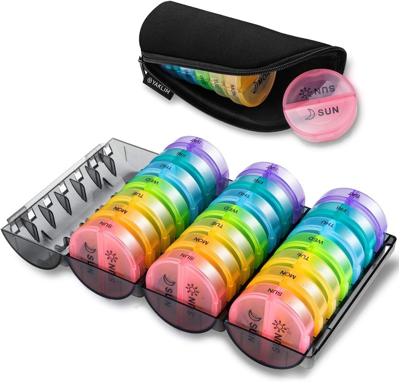 ［Upgrade］ Monthly Pill Organizer 2 Times A Day,One Month Box AM PM,Daily Case…