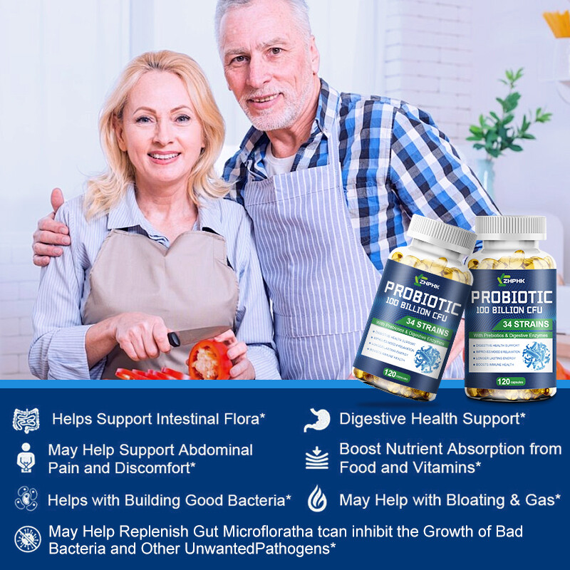 Probiotics 100 Billion CFU Potency Digestive Immune Health 120/240/480 Capsules gallery