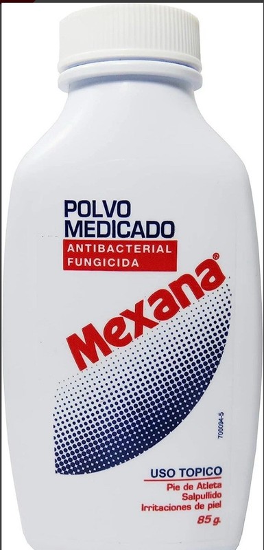 Mexsana Antibacterial Anti-Fungal Body Powder 85g for Feet, Groin, Skin