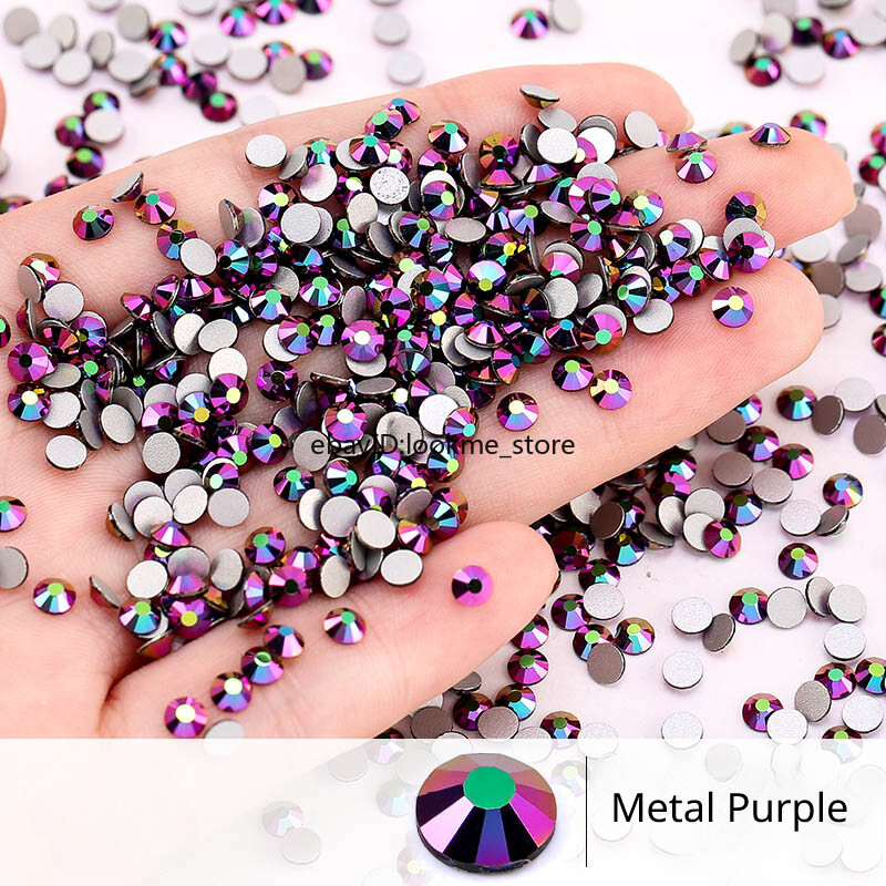 Metal Style Nail Art Rhinestones Flatback Crystal Gems Craft Decor Glass Beads gallery