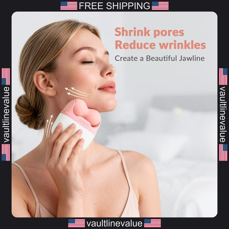 Ice Roller for Face Eyes Puffiness Relief Cooling Facial Skin Care Tool Pink gallery
