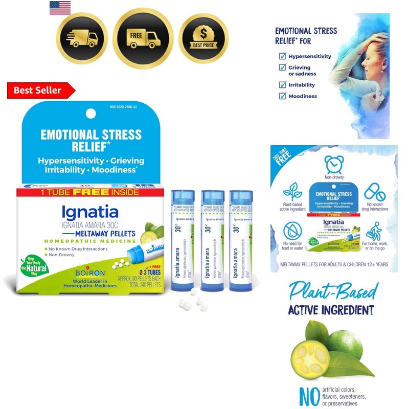 Ignatia Amara 30C Homeopathic Medicine for Relief from Emotional Stress, Hype…