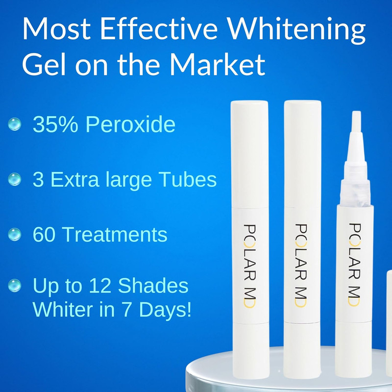 Polar MD Teeth Whitening Kit, Professional Teeth Whitener Gel Pens, 1YR. Supply, gallery
