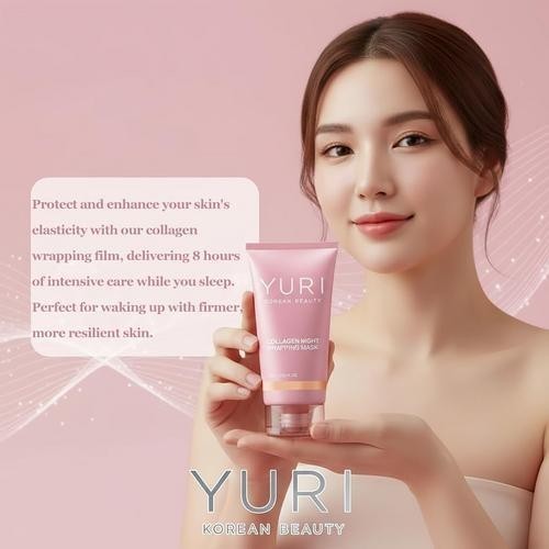 Yuri Korean Collagen Night Wrapping Mask 75ml Hydrating Sleeping Mask New In Box gallery