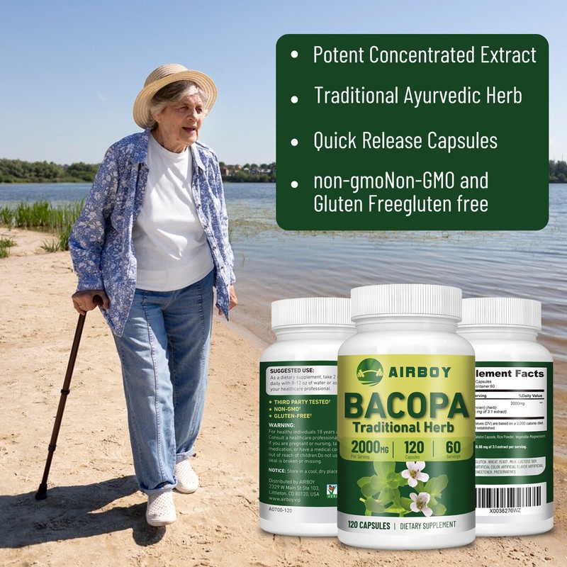 Bacopa Monnieri 2000mg -Relieve Anxiety and Stress,Brain Health & Memory Booster gallery
