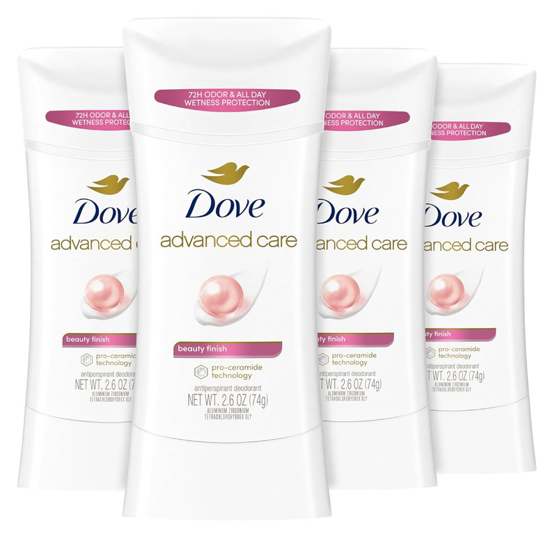 Dove Advanced Care Antiperspirant Deodorant Stick Beauty Finish 4 Count for help