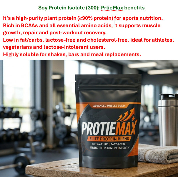 100% Soy Protein Isolate Powder Unflavoured Gluten Free Vegan Non-GMO 4.0KG gallery