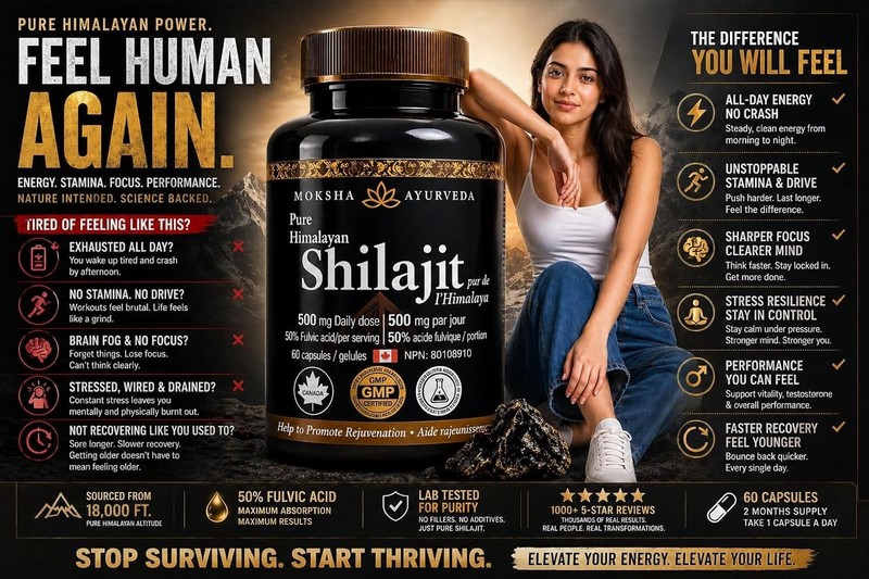 Natural Testosterone Support [Energy,Detox,Vitality] Full Strength Shilajit Ult gallery