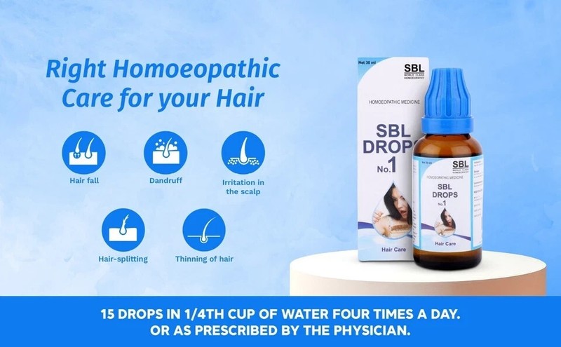 SBL Drops No.1 Hairfall Dandruff Itchy Scalp Split Ends 30ml x 3 | 5 Yr Shelf gallery