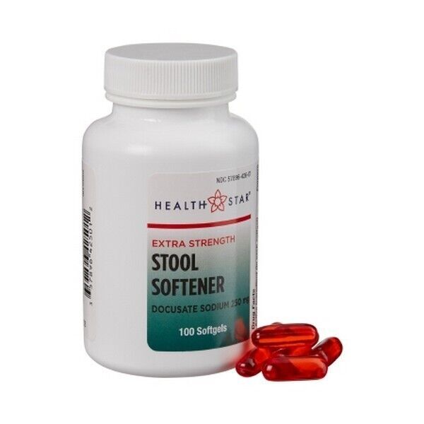 MCK Stool Softener Geri-Care HealthStar Softgel 100 per Bottle 250 mgStrength1BT