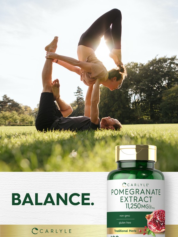 Pomegranate Extract Capsules | 11,250 mg | 100 Count | Non-GMO | by Carlyle gallery