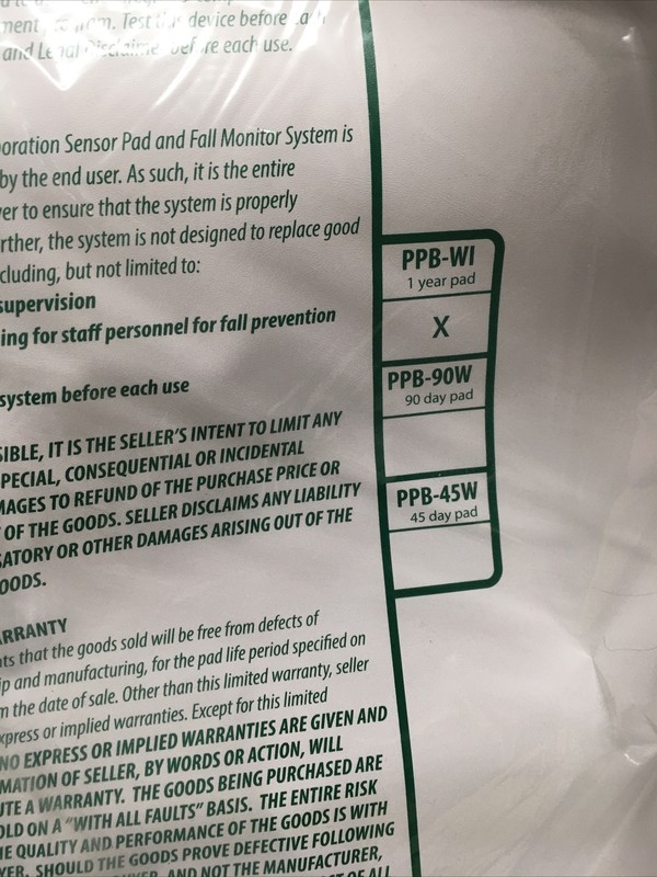 Smart Caregiver PPB-WI Bed Pressure Pad 20" X 30" 1 Yr Pad. gallery