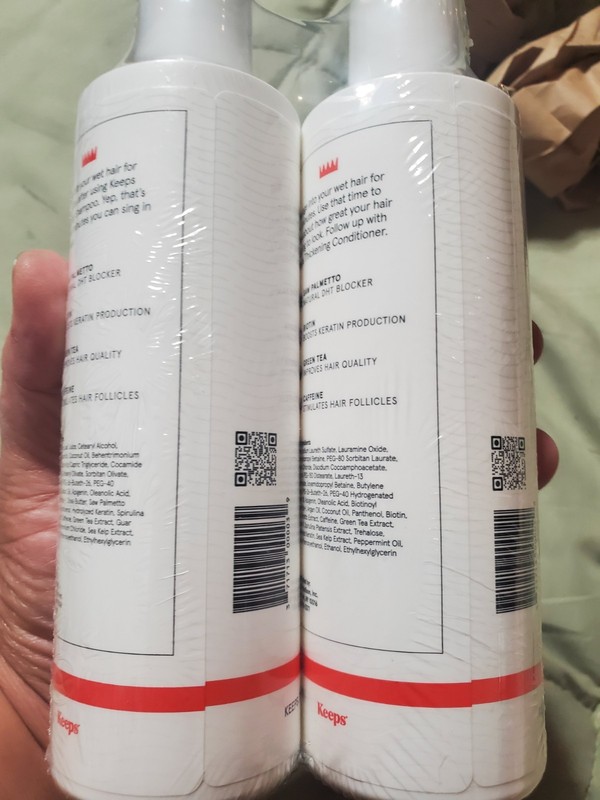Keeps, Men's Hair Thickening Shampoo & Conditioner Bundle, 8oz each, sealed gallery
