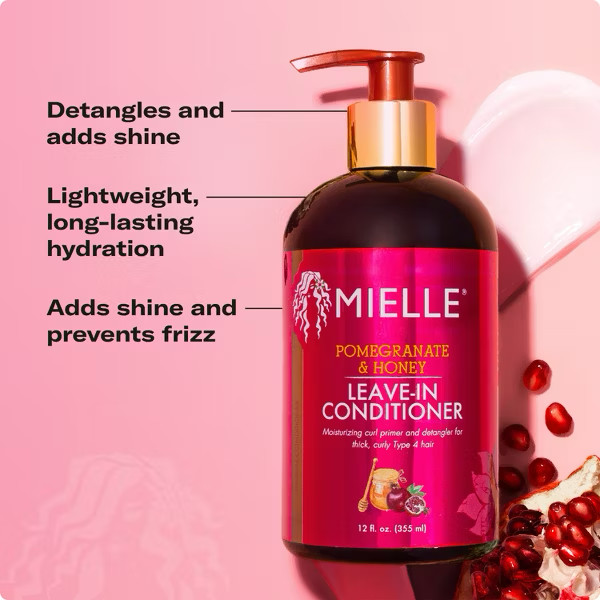 Mielle Organics Pomegranate & Honey Leave In Conditioner 4 Pack 12oz each gallery