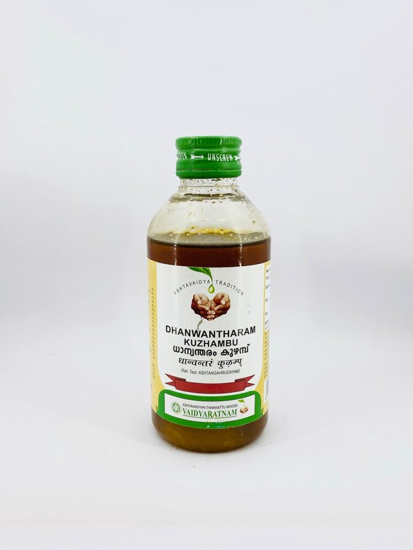 Vaidyaratnam Dhanwantharam Kuzhampu 200ml Free Shipping