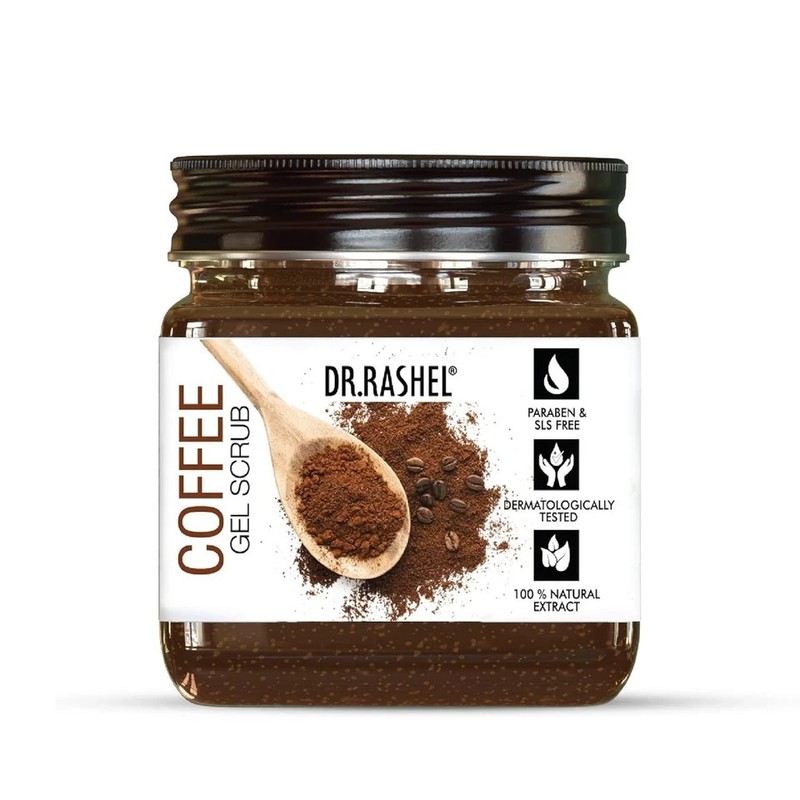 Coffee Gel Face & Body Scrub For Deep Exfoliation Dead Skin Remover - 380ml Jar gallery