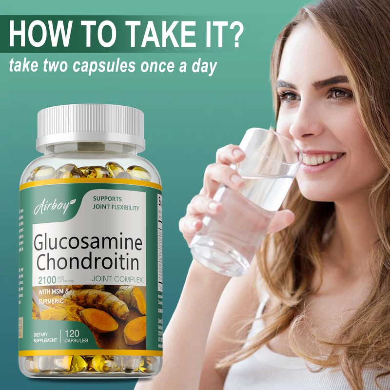 Glucosamine Chondroitin - with Turmeric, MSM, Quercetin, Bromelain, Boswellia gallery