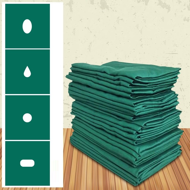 Cotton Medical Wrap Green Breathable Surgical Instruments Cloth Surgical Drape