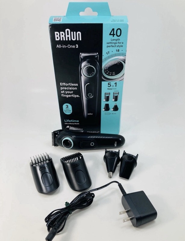 Braun All-In-One Series 3 Trimmer Kit 5-in-1 40 Lengths Open Box AIO3450
