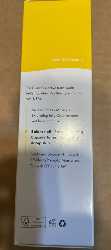 Hero. CLEAR COLLECTIVE Balancing Capsule Toner New 4.39 fl oz Exp 11/17/2025 gallery