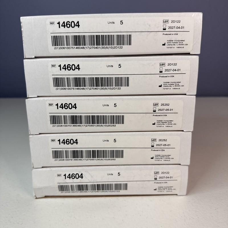 Hollister 14604 Ostomy Skin Barrier EXP 4/5 2027 Boxes Of 5 See Description