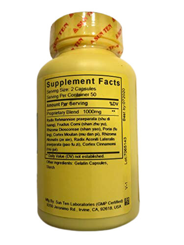 Sun Ten - Rehmannia Eight Formula / Ba Wei Di Huang Wan / 100 Capsules gallery