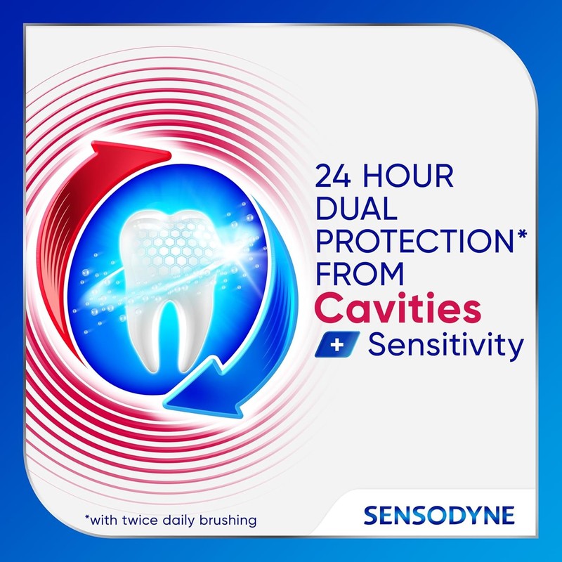 Sensodyne Cavity + Sensitivity Toothpaste, Fluoride Toothpaste for Sensitive Tee gallery
