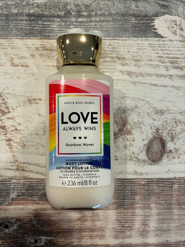 Bath and Body Works Love Always Wins Rainbow Waves Body Lotion 8 fl oz *NEW*