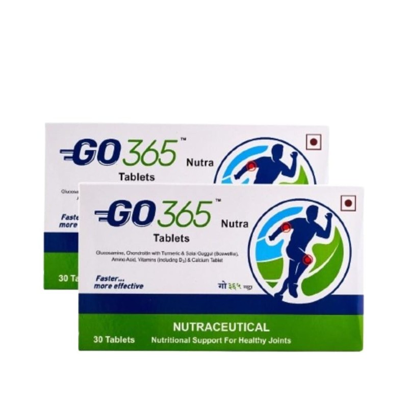 2X Charak Go-365 Nutra Fast More Effective 60 Tablet Support For Healthy Joints.