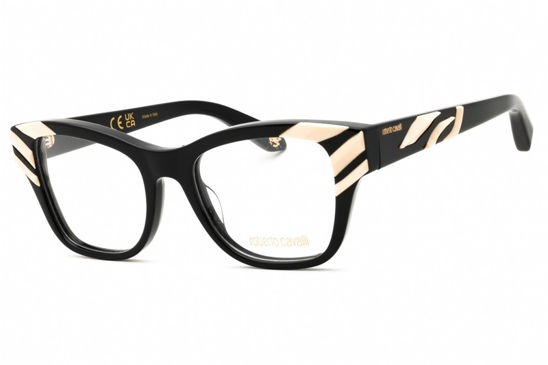ROBERTO CAVALLI VRC025V 700Y Eyeglasses Black Frame 50mm