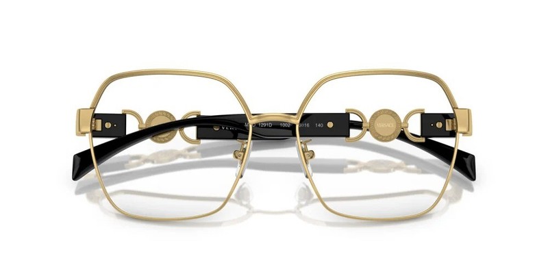 Versace VE1291D 1002 Eyeglasses 56mm Gold / Clear Demo Lens gallery