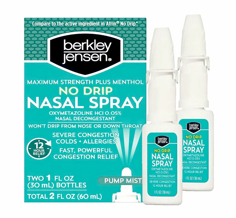 Berkley Jensen No Drip Severe Congestion Nasal Spray, 1 Oz. ( Pack Of 2) 2026+