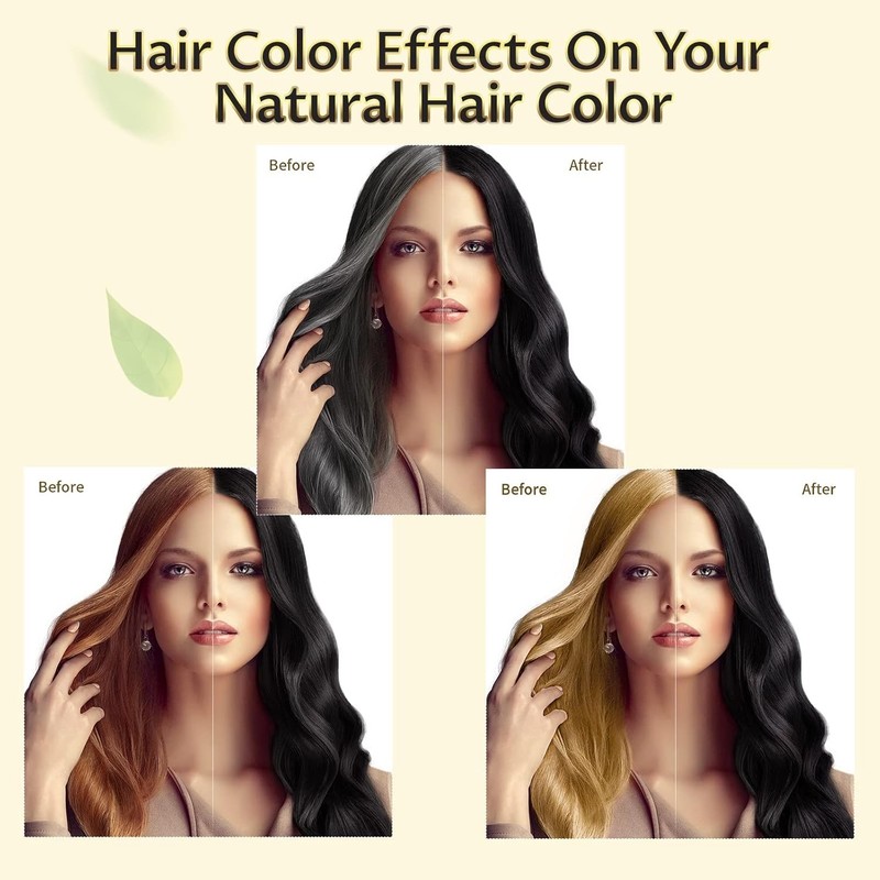 Black Hair Dye Shampoo 3 in 1 Semi Permanent Hair Color Shampoo for Gray Hair gallery