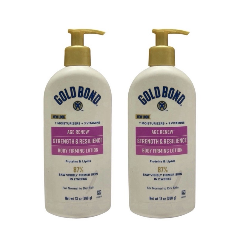 (2) Gold Bond Age Renew Strength & Resilience Body Firming Lotion Firmer Skin