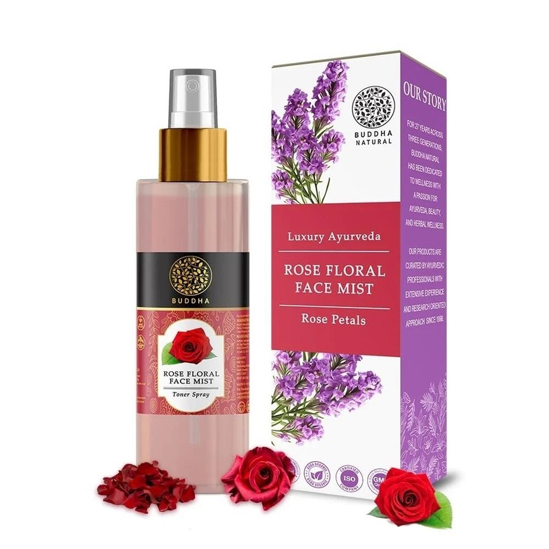 Buddha Natural Rose Floral Face Mist For Glowing Skin 150ml