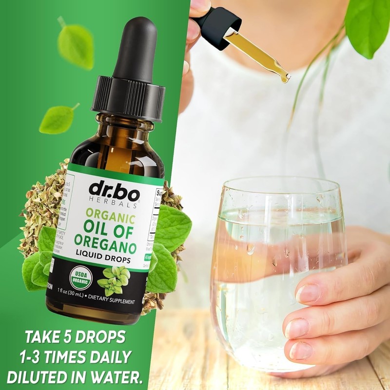 Oregano Oil Organic Liquid Drops-6 Month Supply Organic of Oregano Drops Liquid gallery