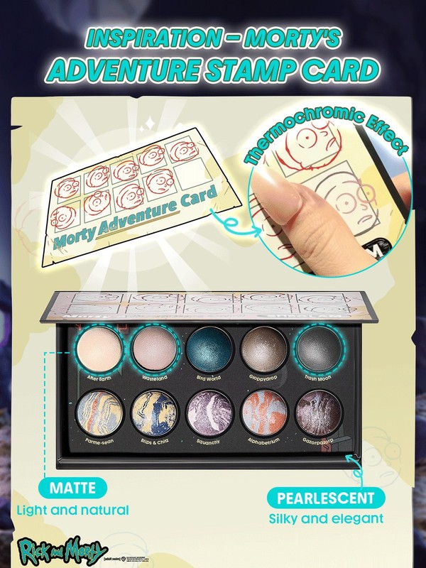 RICK AND MORTY THE ADVENTURES OF MORTY - BAKED EYESHADOW PALETTE Sheglam Gift gallery