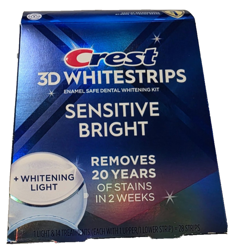 Crest 3D Whitestrips Sensitive Bright 14 Treatments / 28 Strips EXP: 2/2028