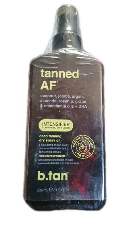 B. Tan Tanned AF Intensifier Accelerating Tanning Hydrated Oil Enhance 8 fl oz